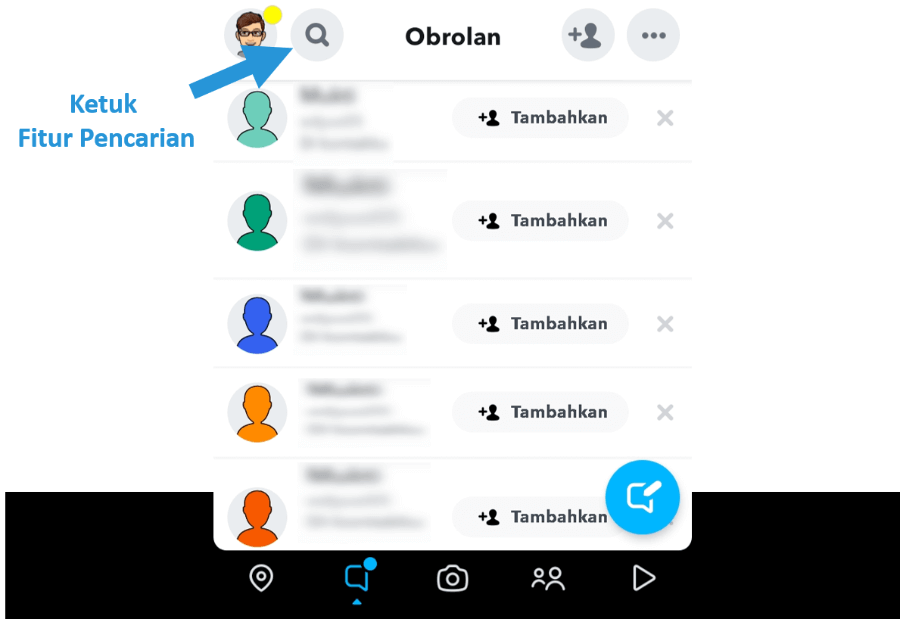 Ketuk Menu Pencarian