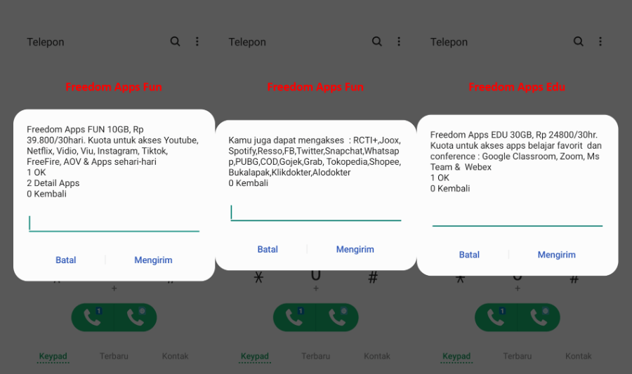 Contoh Kuota Aplikasi Indosat