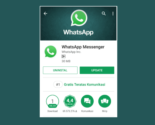 Coba Update WhatsApp