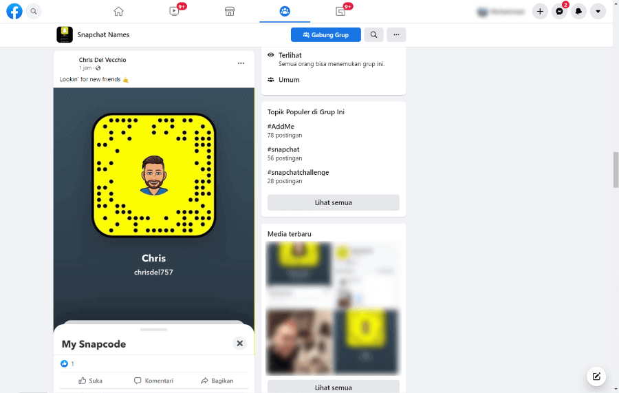 Masuk ke Komunitas di Snapchat