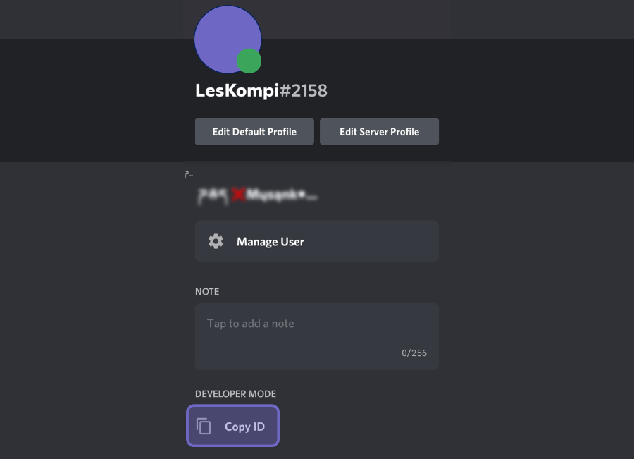 how to copy id on discord