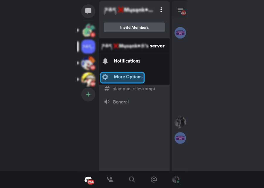 Pilih More Options Discord