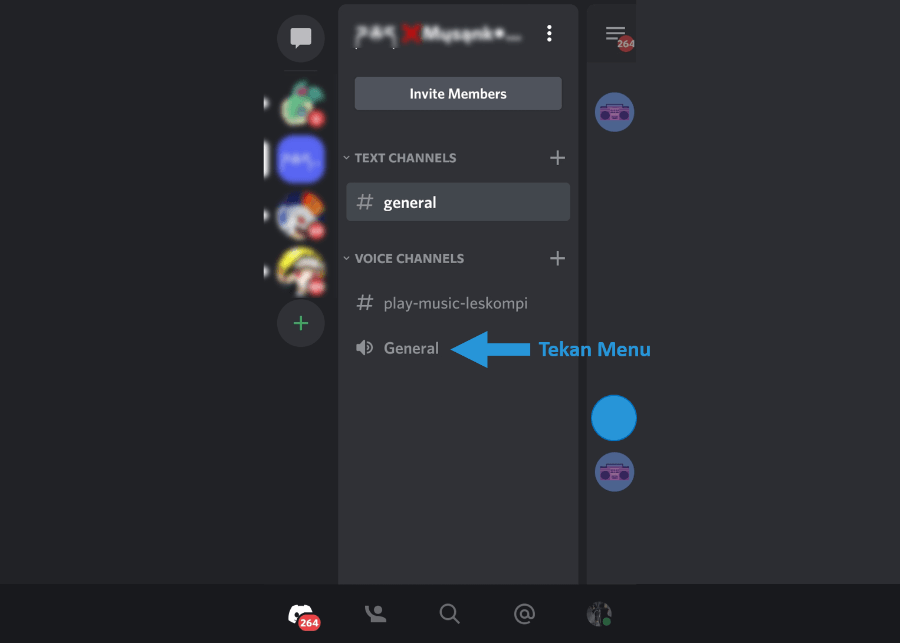 Tekan Menu General Discord