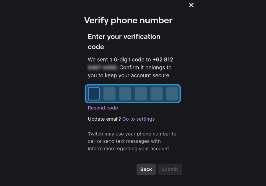Lakukan Verifikasi Akun Twitch