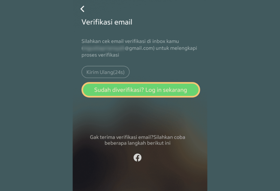 Contoh Berhasil Verifikasi Joox