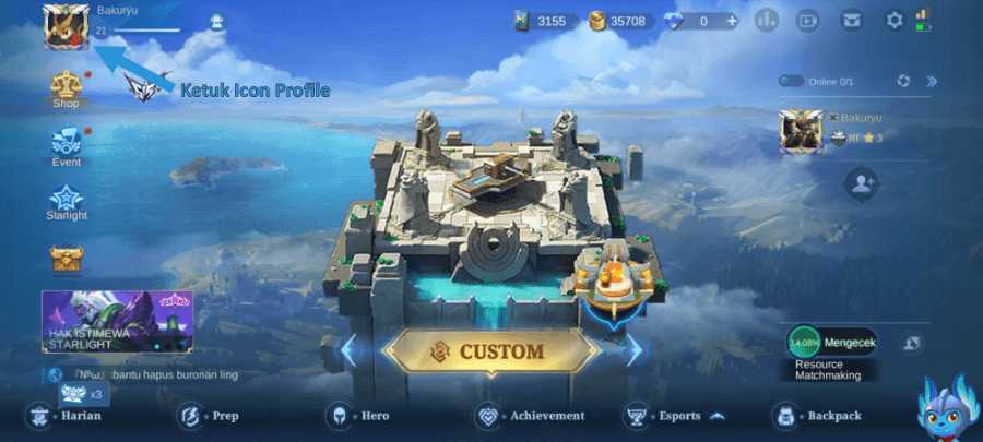 Buka Profil Mobile Legends