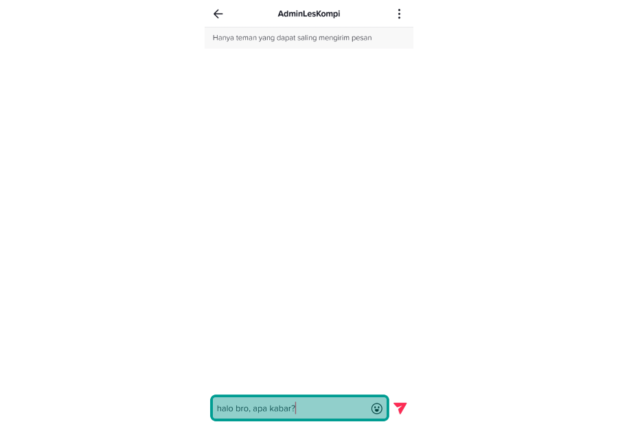 Chat Ke Teman di TikTok