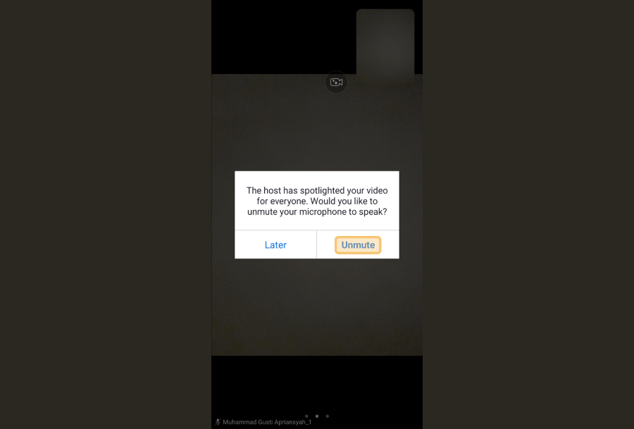 Konfirmasi Spotlight di Zoom