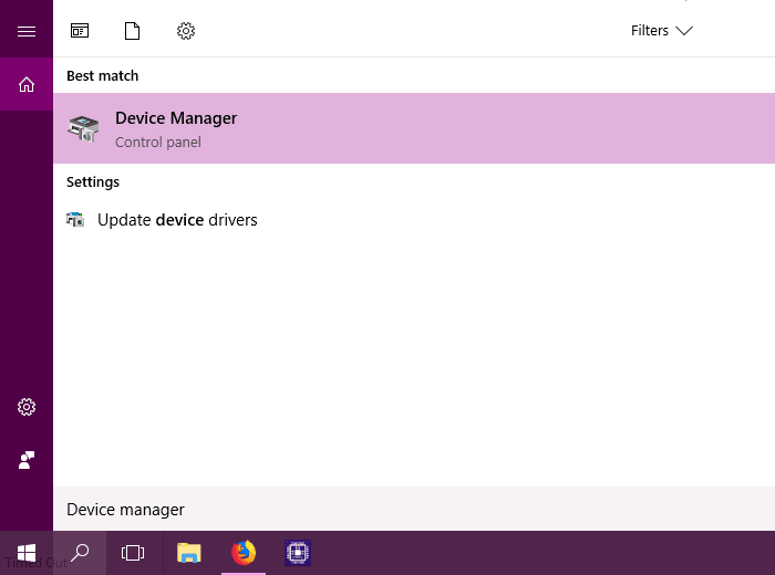 Cari dan Buka Device Manager