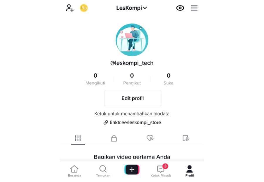 TikTok Berhasil Login