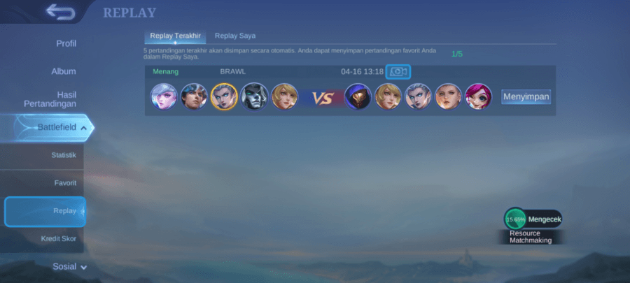 Tonton Video Replay Mobile Legends