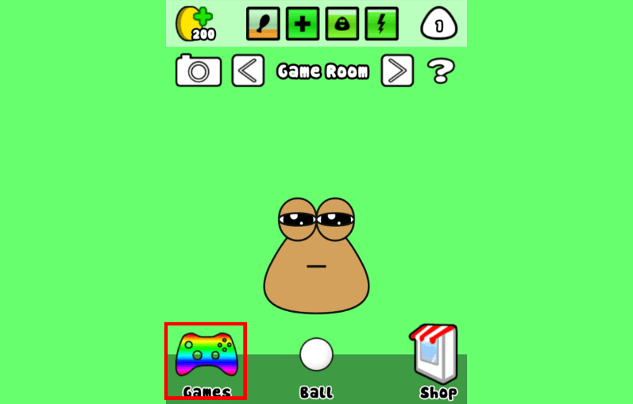 Menu Games di Pou