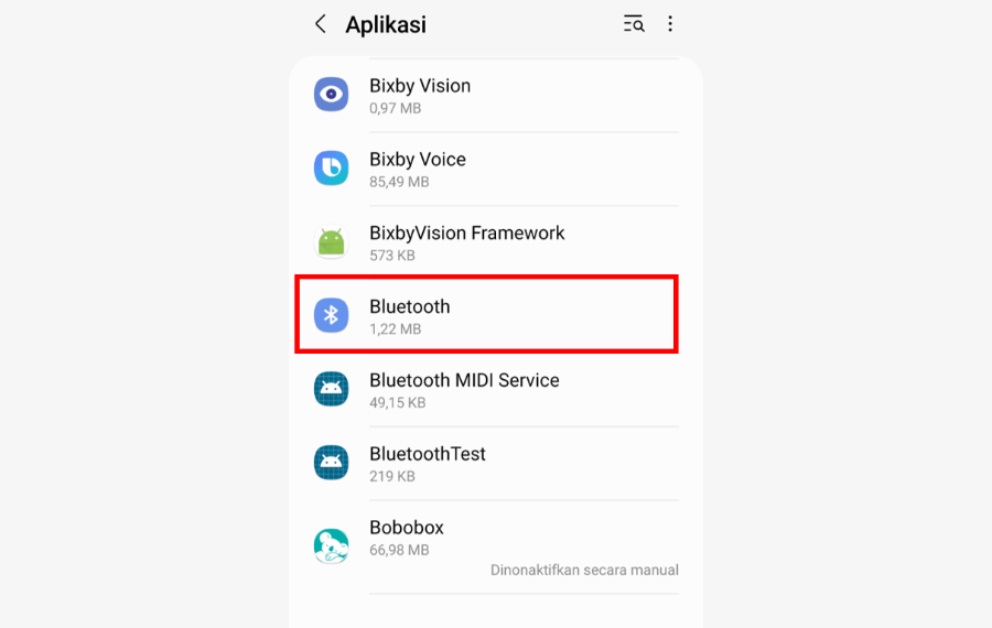 Buka Menu Bluetooth di HP