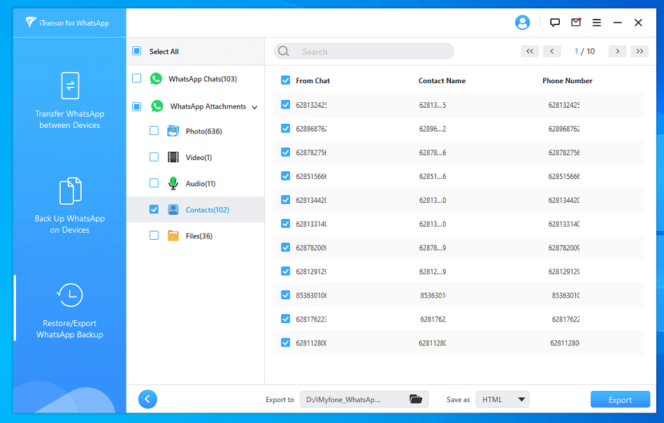 Data Backup dari WhatsApp