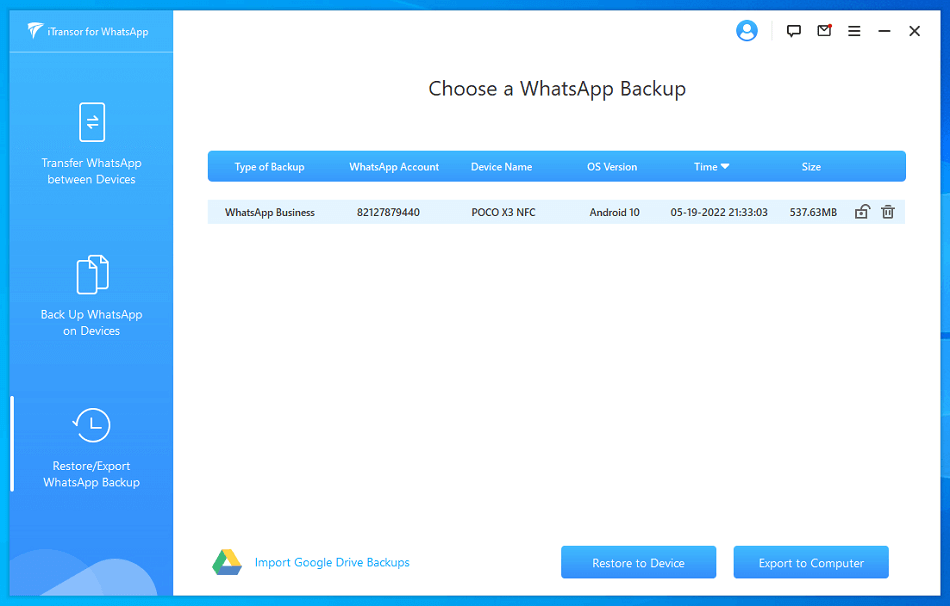 Hasil Backup Data WhatsApp