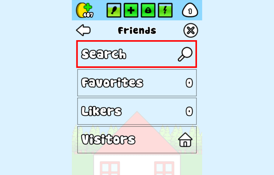 Menu Search di Pou