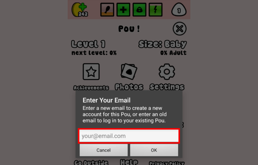 Isi Email Pou Anda