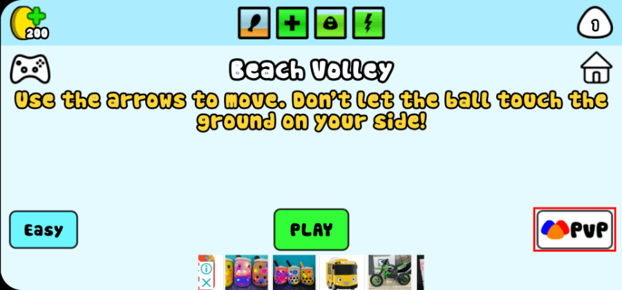 Menu PVP