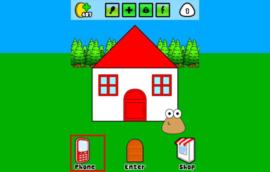 Menu Phone Pou