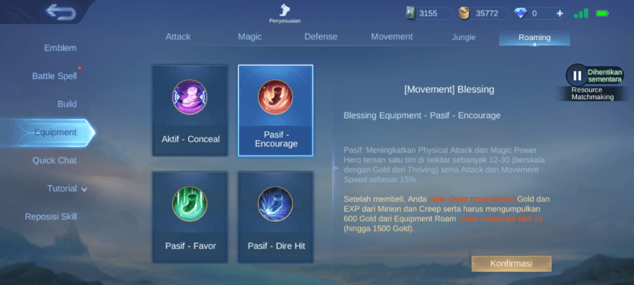 Item Roam Encourage Mobile Legends