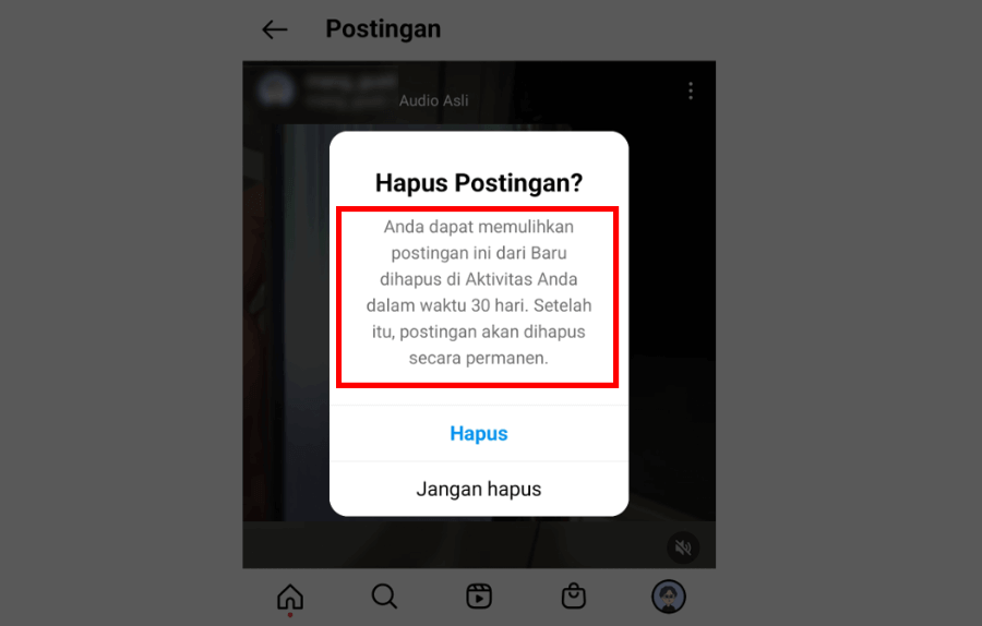 Ketentuan Restore Reels di IG