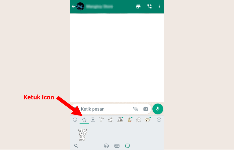 Ketuk Icon Favorit WA