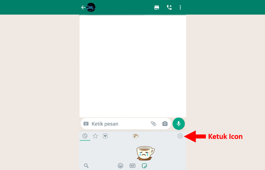 Ketuk Icon Tambah WhatsApp