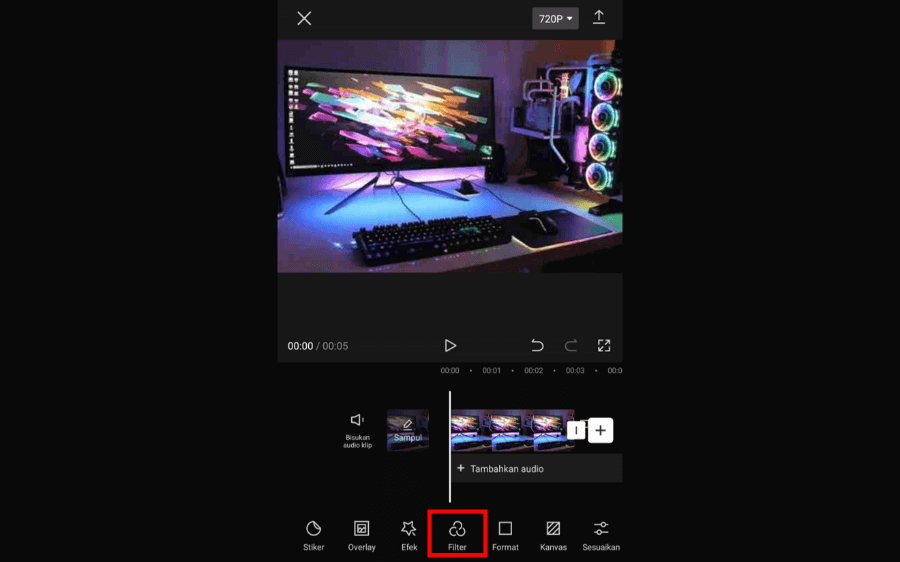 Pakai Filter CapCut