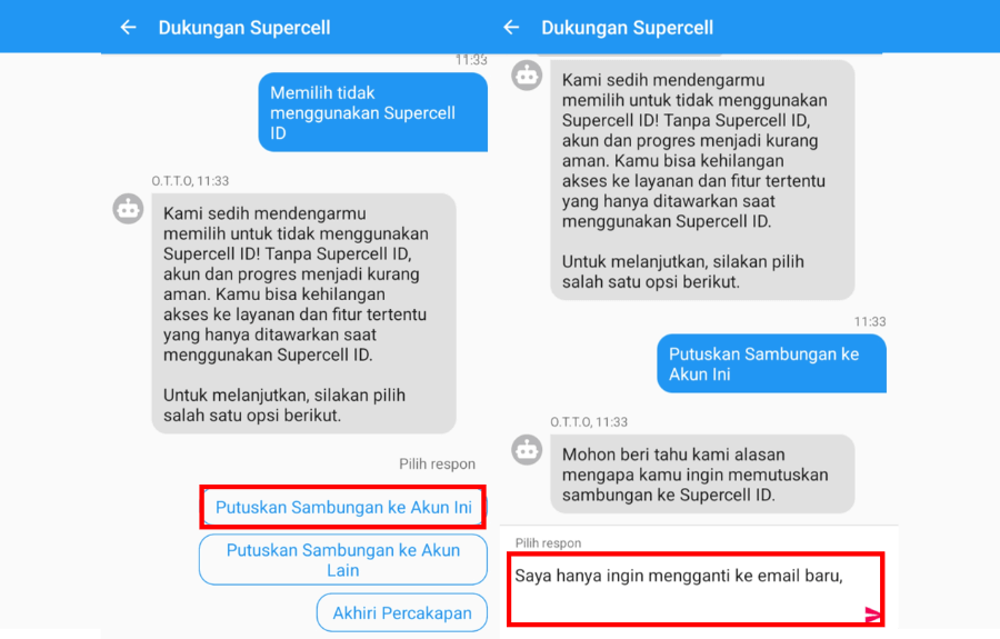 Beri Alasan Ingin Putuskan Sambungan Akun