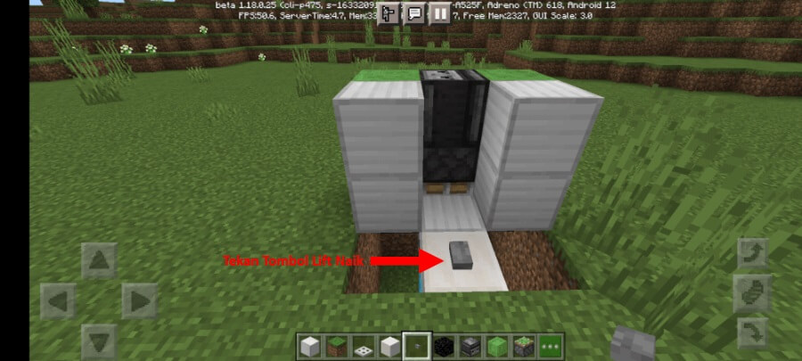 Coba Gerakkan Lift Minecraft