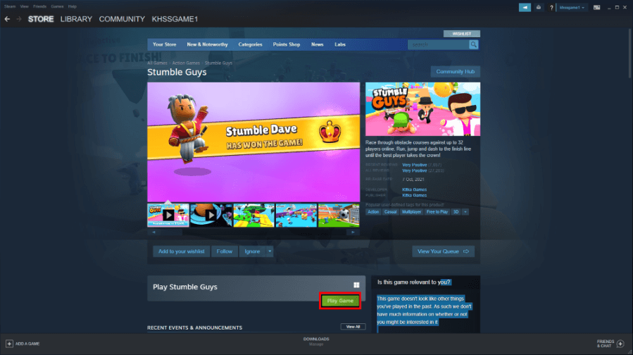 Install Stumble Guys di Steam