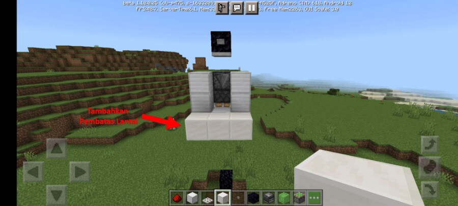 Tambah Pembatas Lantai di Minecraft