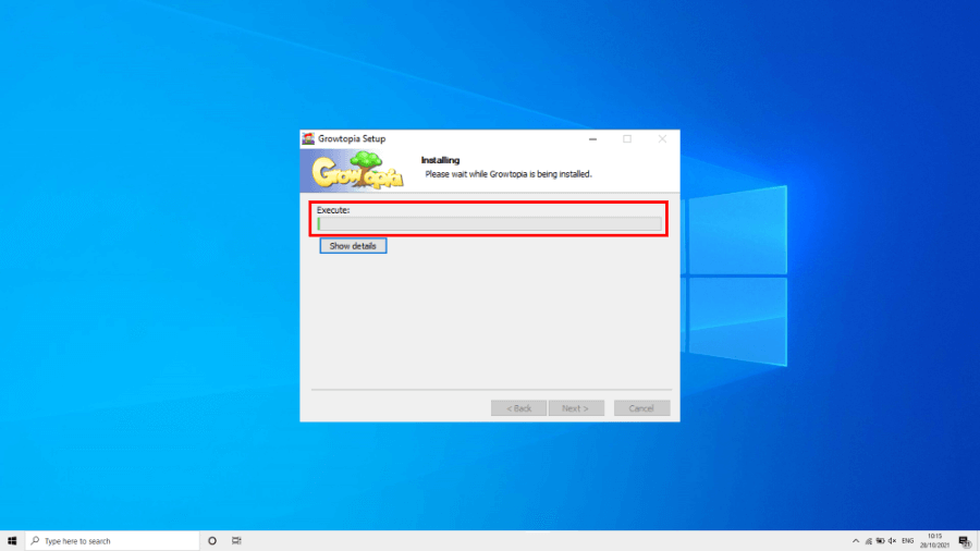 Tunggu Proses Instalasi Game Growtopia