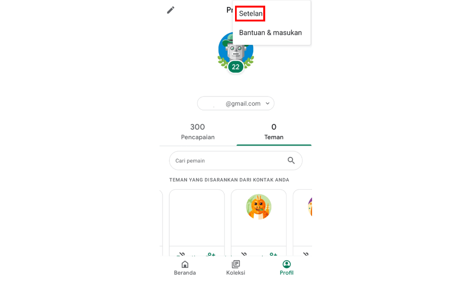 Buka Menu Setelan di PES Mobile