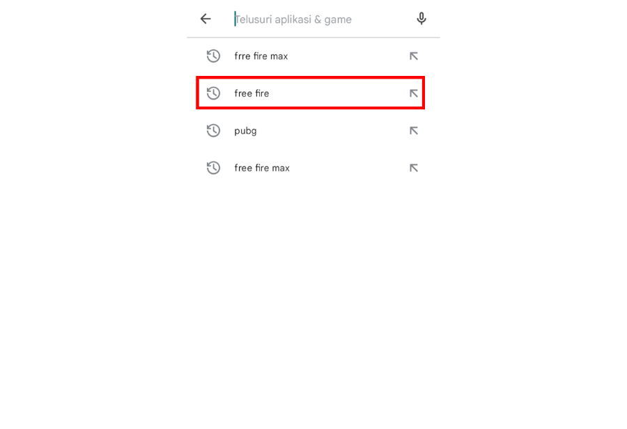Cari FF di Playstore