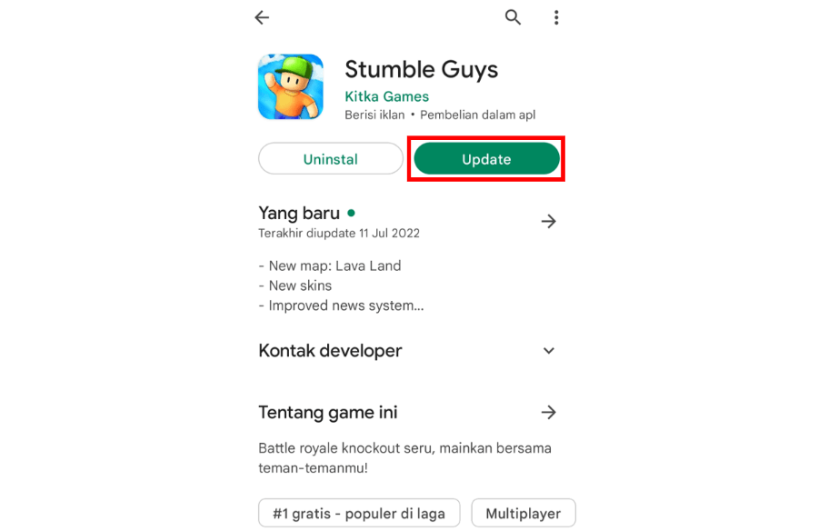 Lakukan Cek Update Stumble Guys