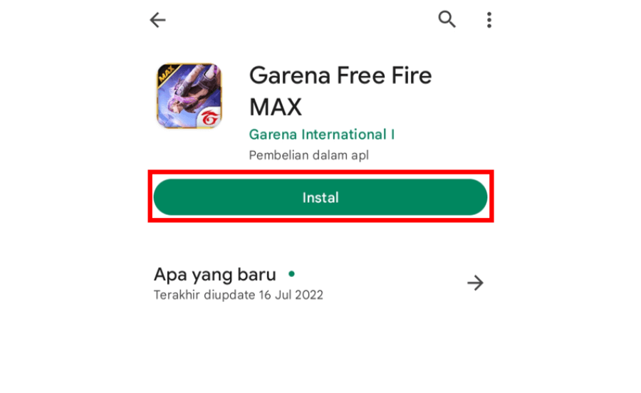 Pasang Free Fire Max