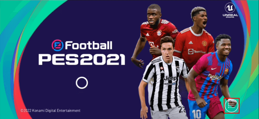 Ketuk Icon More Options di PES