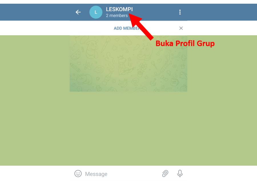 Buka Menu Profil Grup Telegram