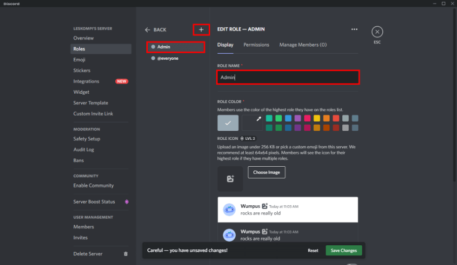 Ganti Nama Role di Discord