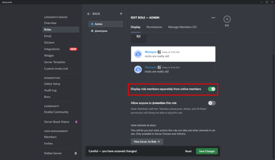 Mengatur Role di Discord