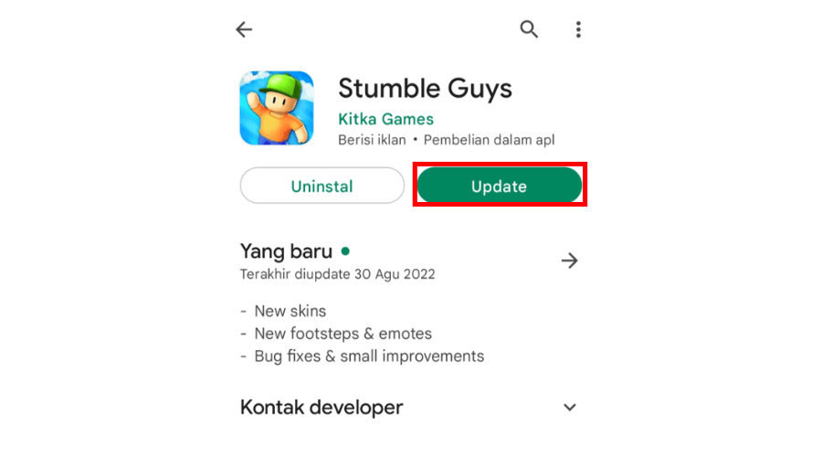 Lakukan Update Stumble Guys