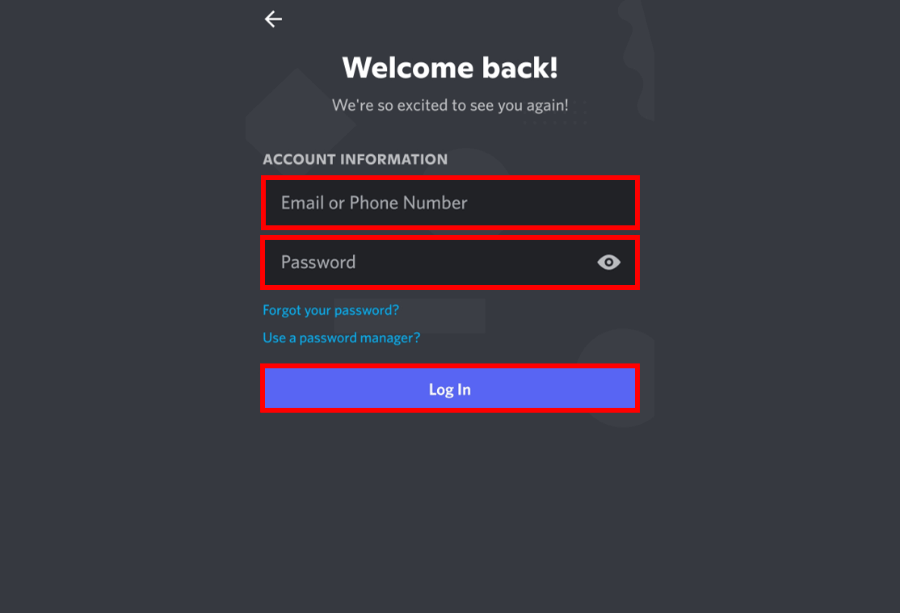 Isi Data Login Discord HP