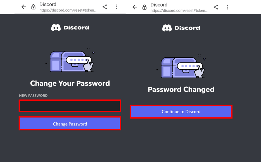 Pilih Change Password di Discord