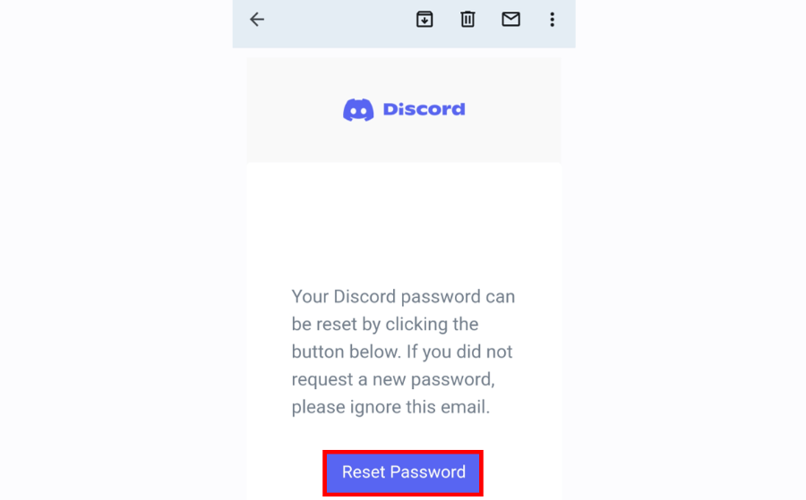 Memilih Menu Reset Password