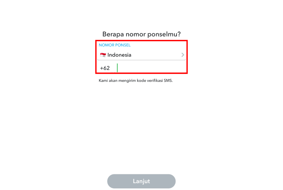 Tautkan Nomor HP di Snapchat