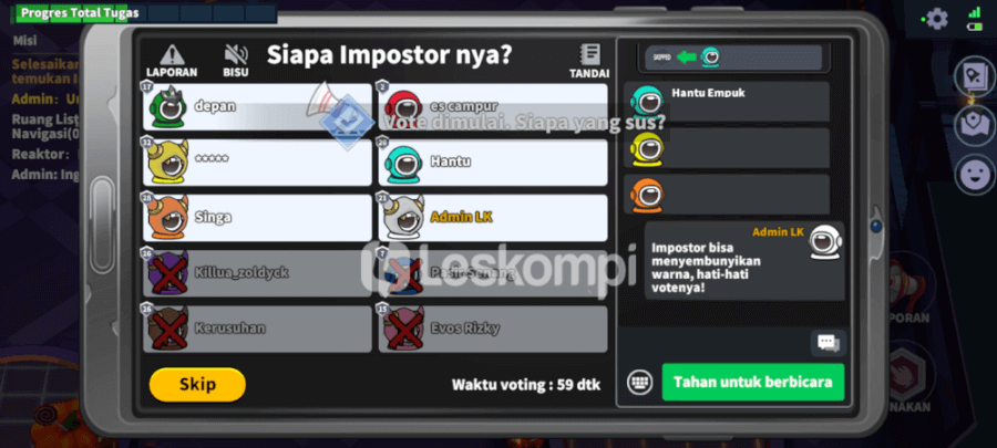 Aktif Komunikasi di Super Sus