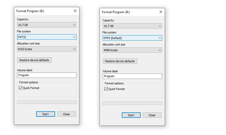 Beda NTFS dan FAT32