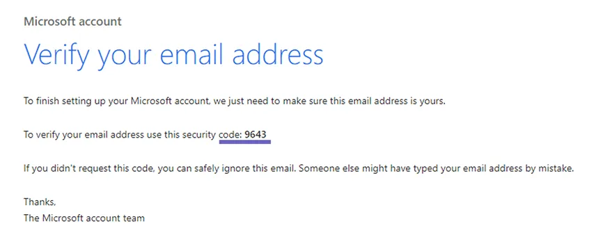Kode Verifikasi OneDrive
