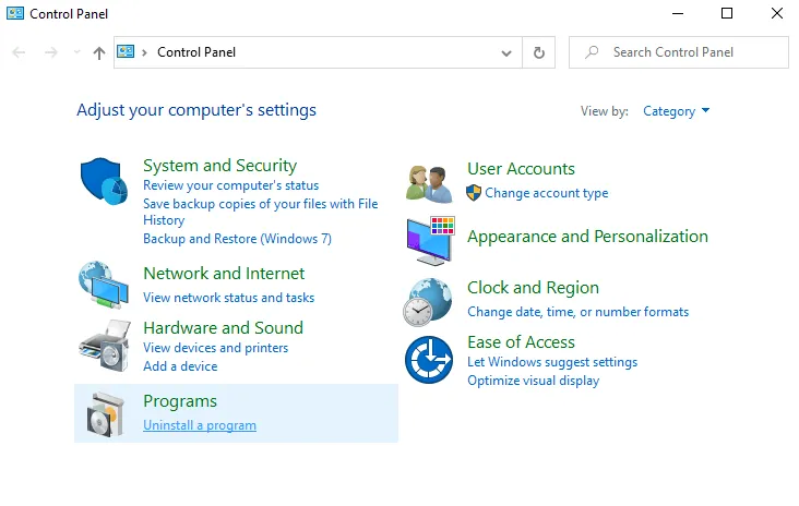 Mengetahui Versi NET Melalui Control Panel